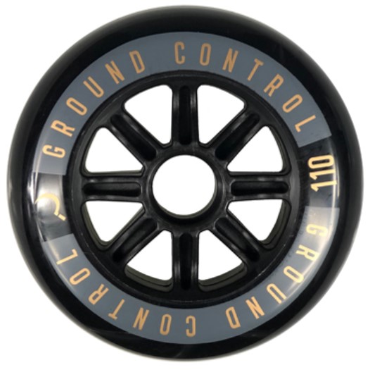 Ground Control FSK inline skate wheel of 110mm and 85A durometer in black